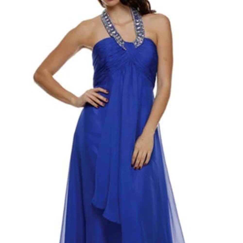 COPY - Halter Neck A-Line Shape Prom Dress JT1217